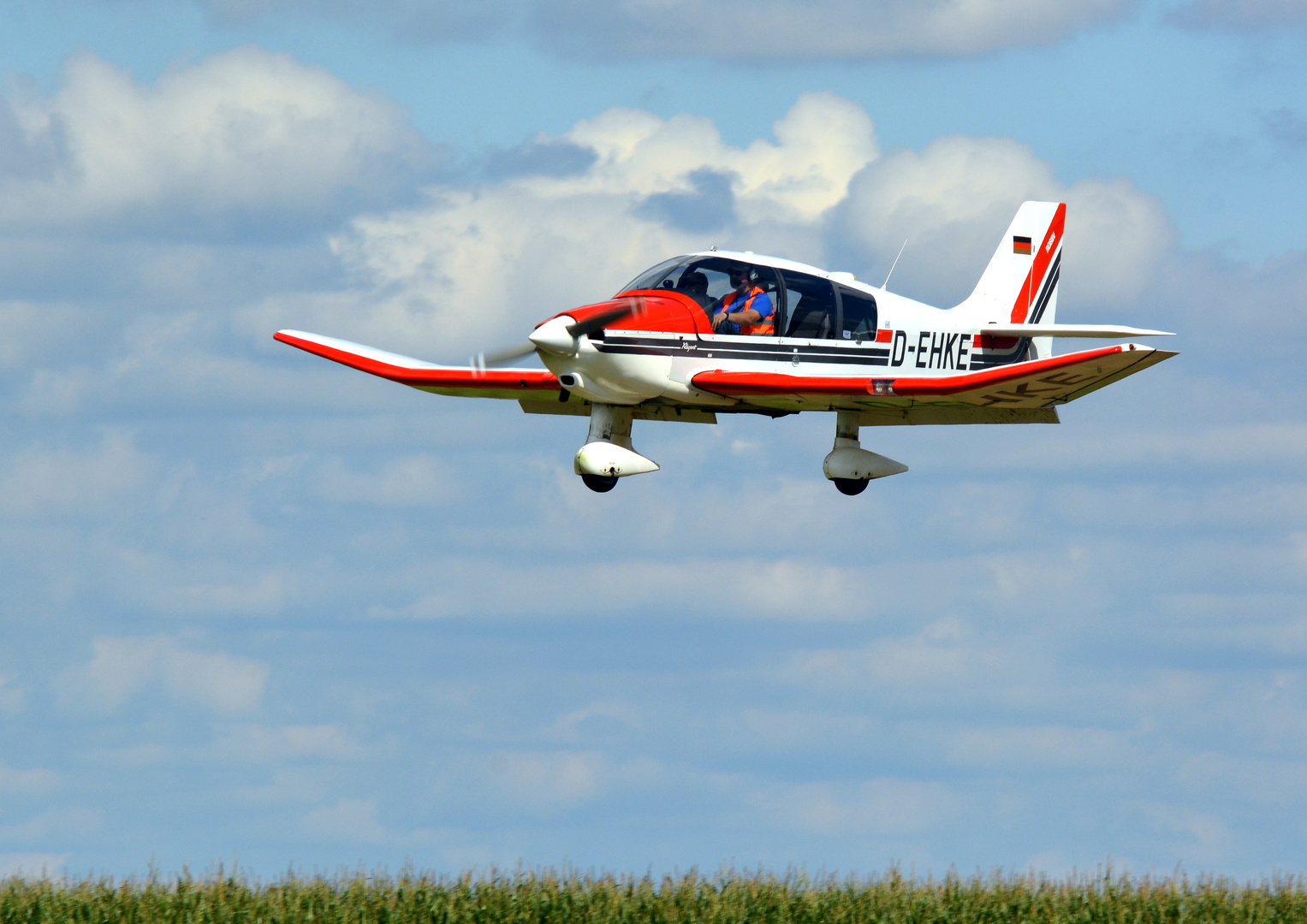 Die "Regent" beim Landeanflug!