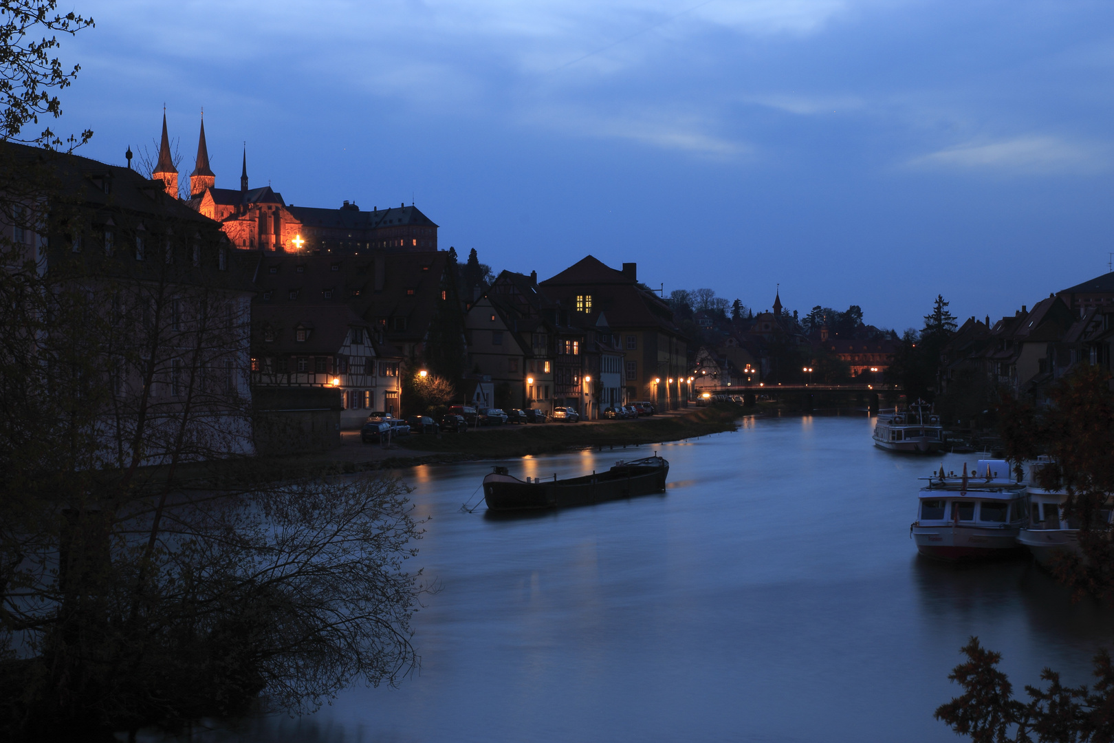 Die Regnitz mit dem Kloster Michelsberg