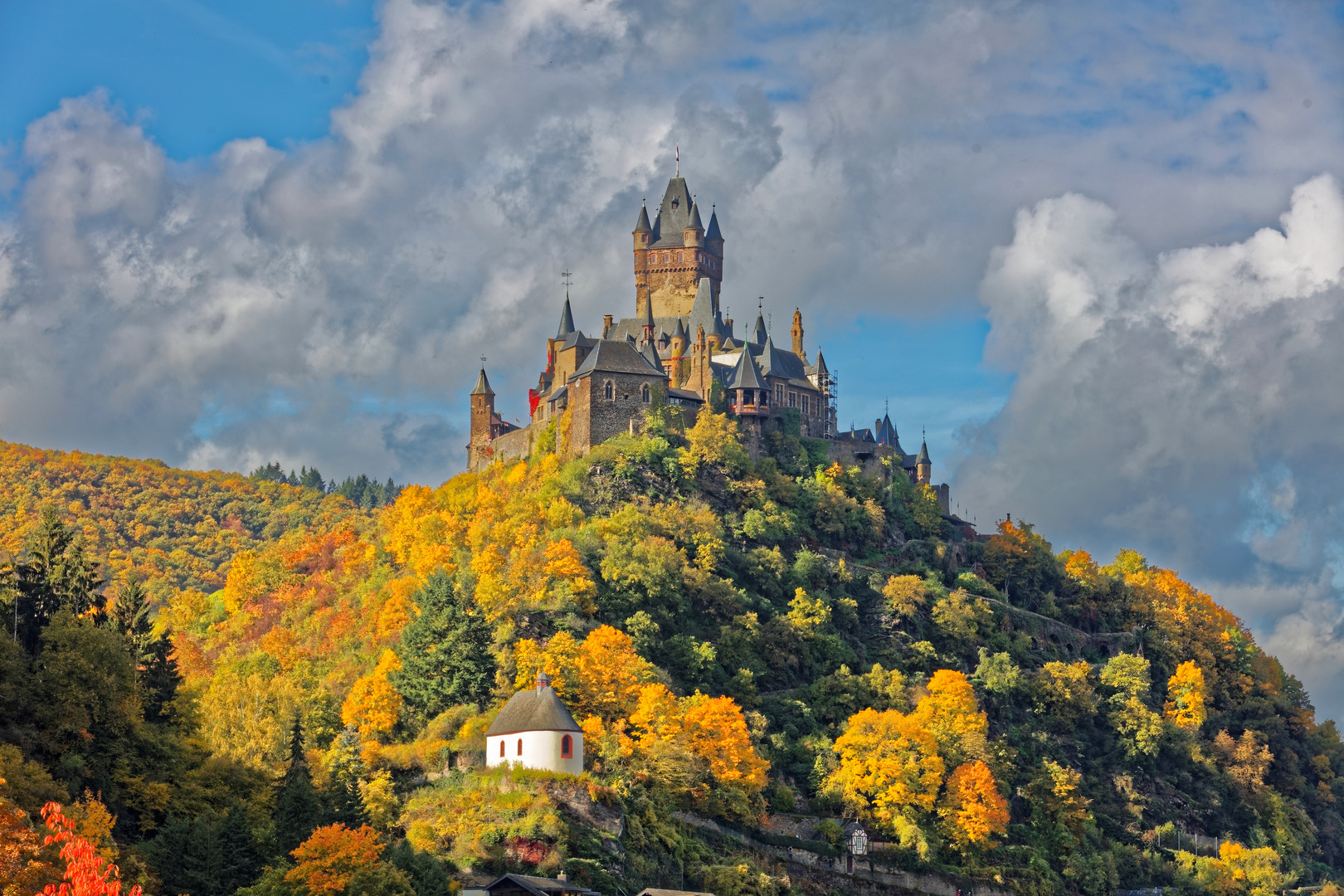 Die Reichsburg Cochem im Herbst Foto & Bild  deutschland, europe, rheinland-pfalz Bilder auf 