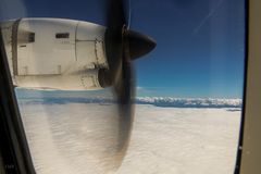 Die Reise in einer Turboprop