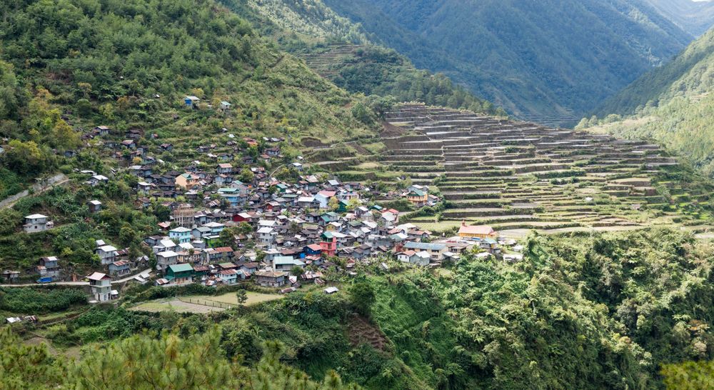 Die Reisterassen bei Bayyo in den Philippinen