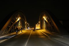 Die restaurierte Honsell Brücke im Frankfurter Osthafen