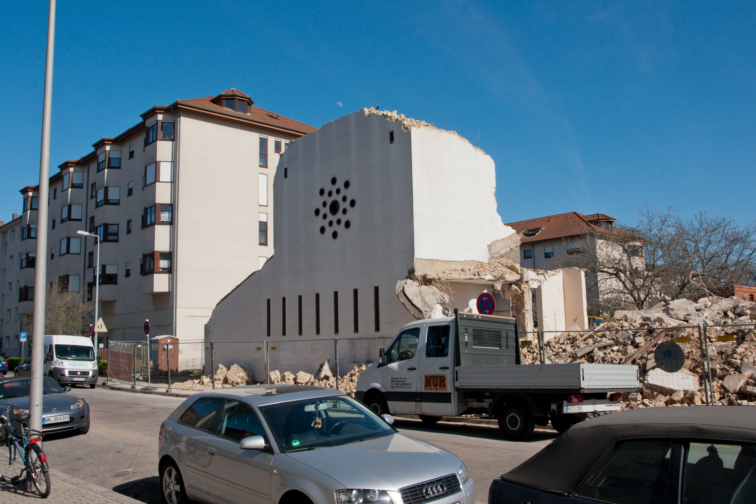 Die Reste der Kreuzkirche ....