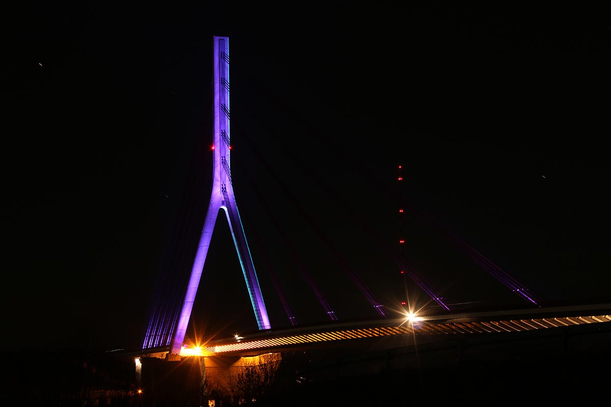 Die Rheinbrücke bei Wesel