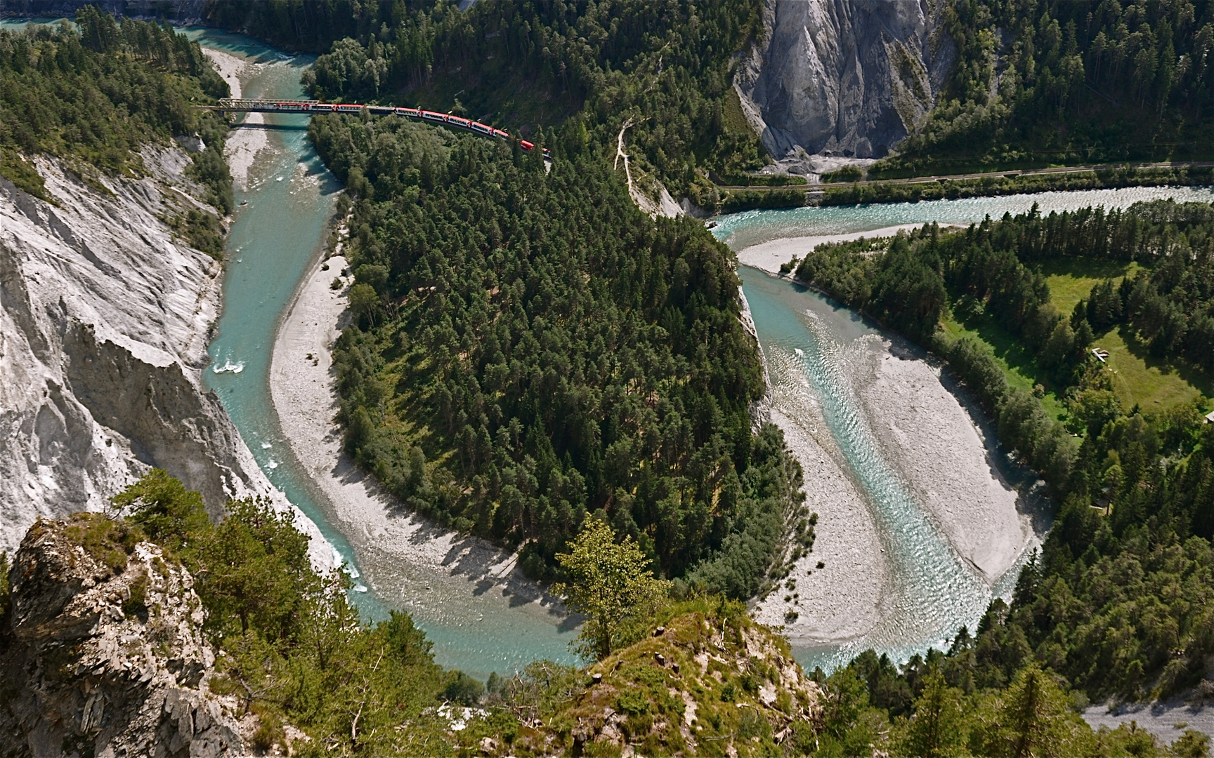 Die Rheinschlucht in der Schweiz