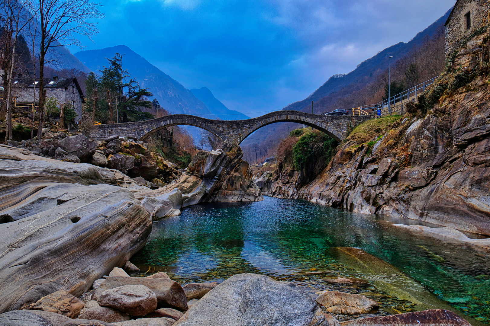 Die "Römerbrücke" Ponte dei Salti