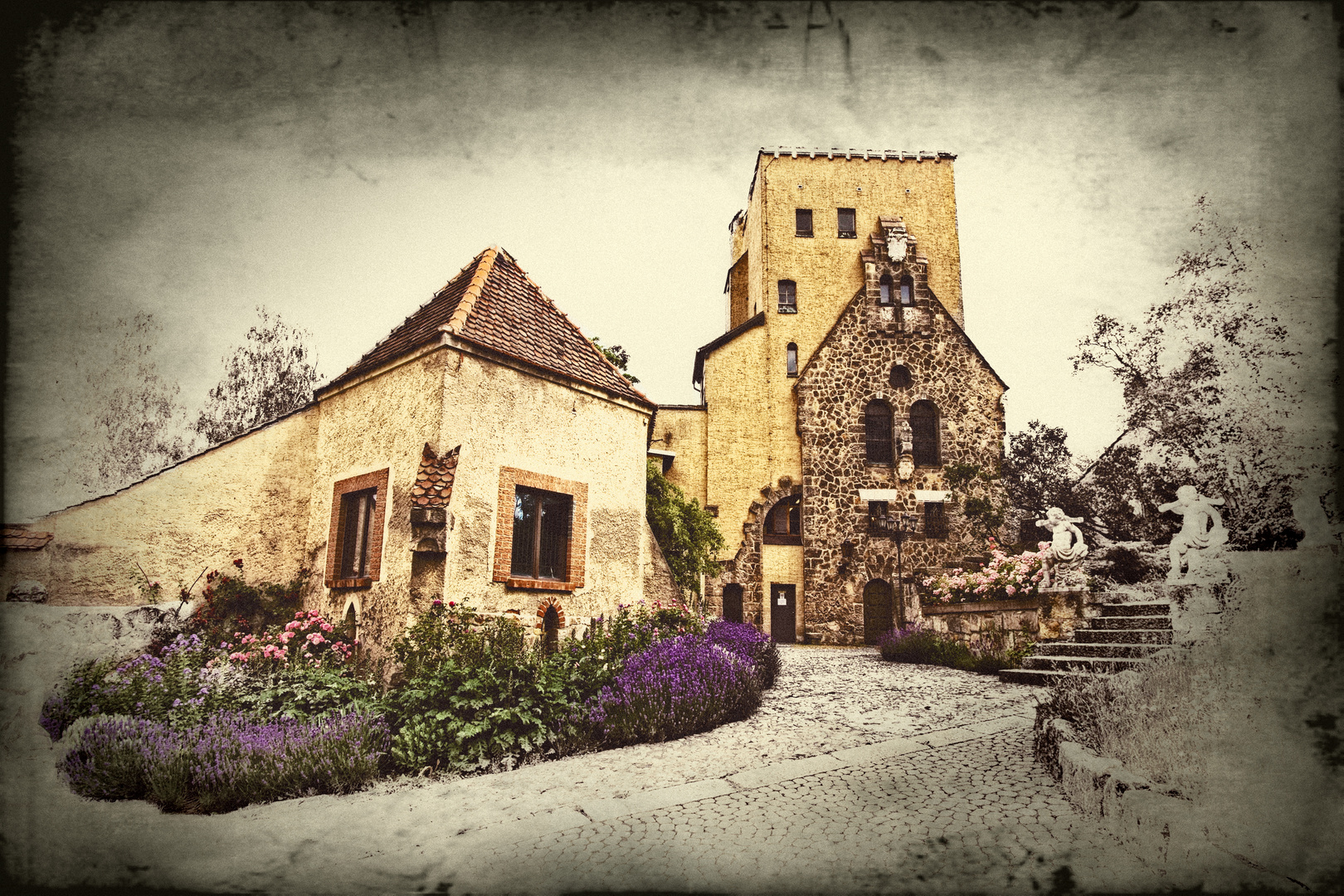 Die Roseburg von Dazumal in Colorkey Old-Vintage