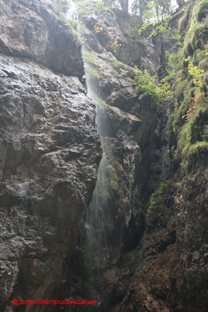 Die Rosengartenschlucht in Landeck (Österreich)