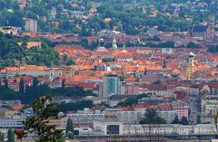 Die roten Dächer der Grazer Altstadt