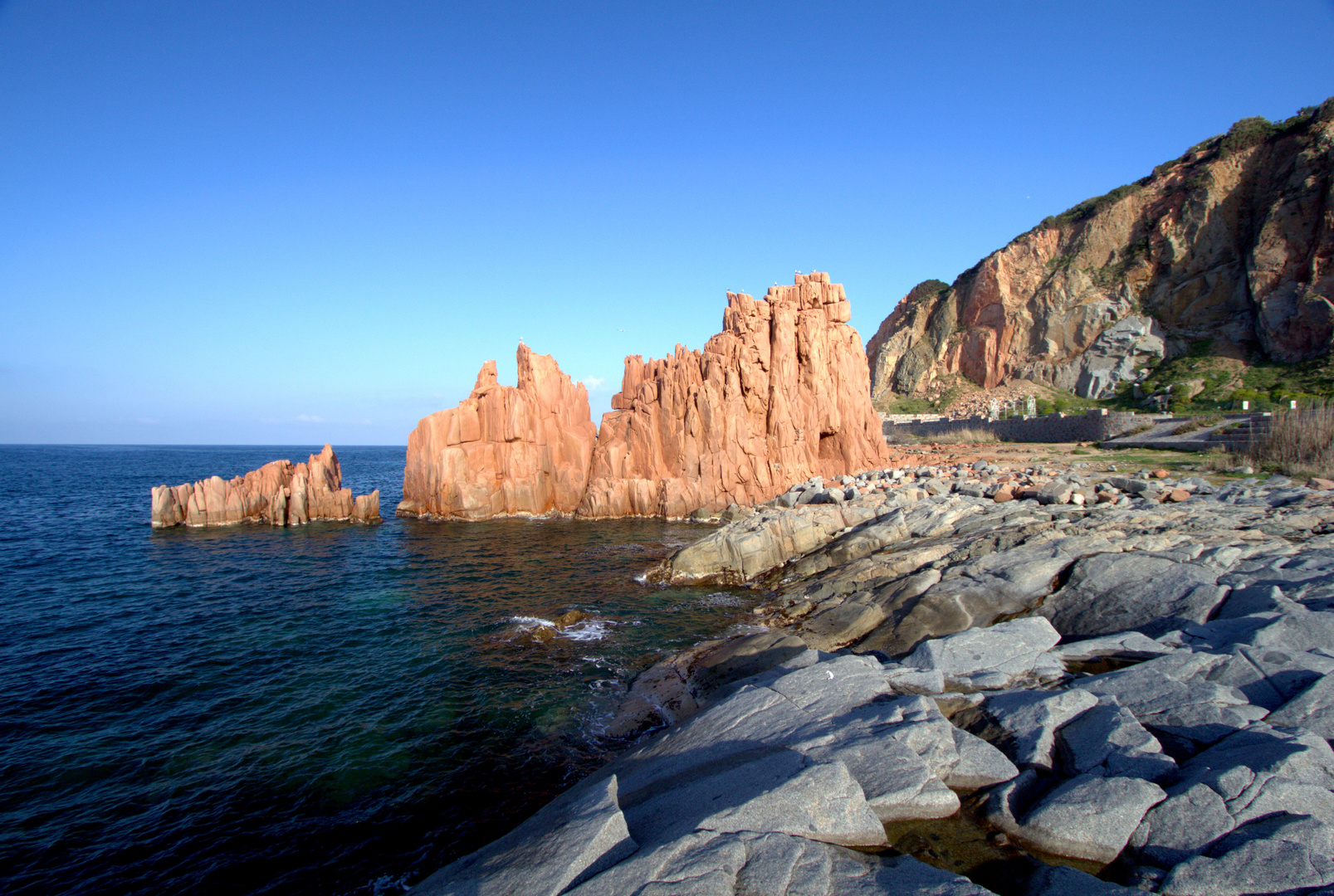 Die roten Felsen in Arbatax, Sardinien