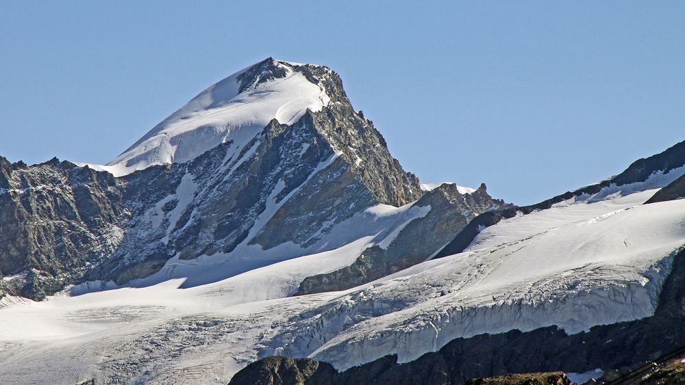 Die Rückseite ist mehr was für Kletterer beim 4027 m hohen Allalinhorn...