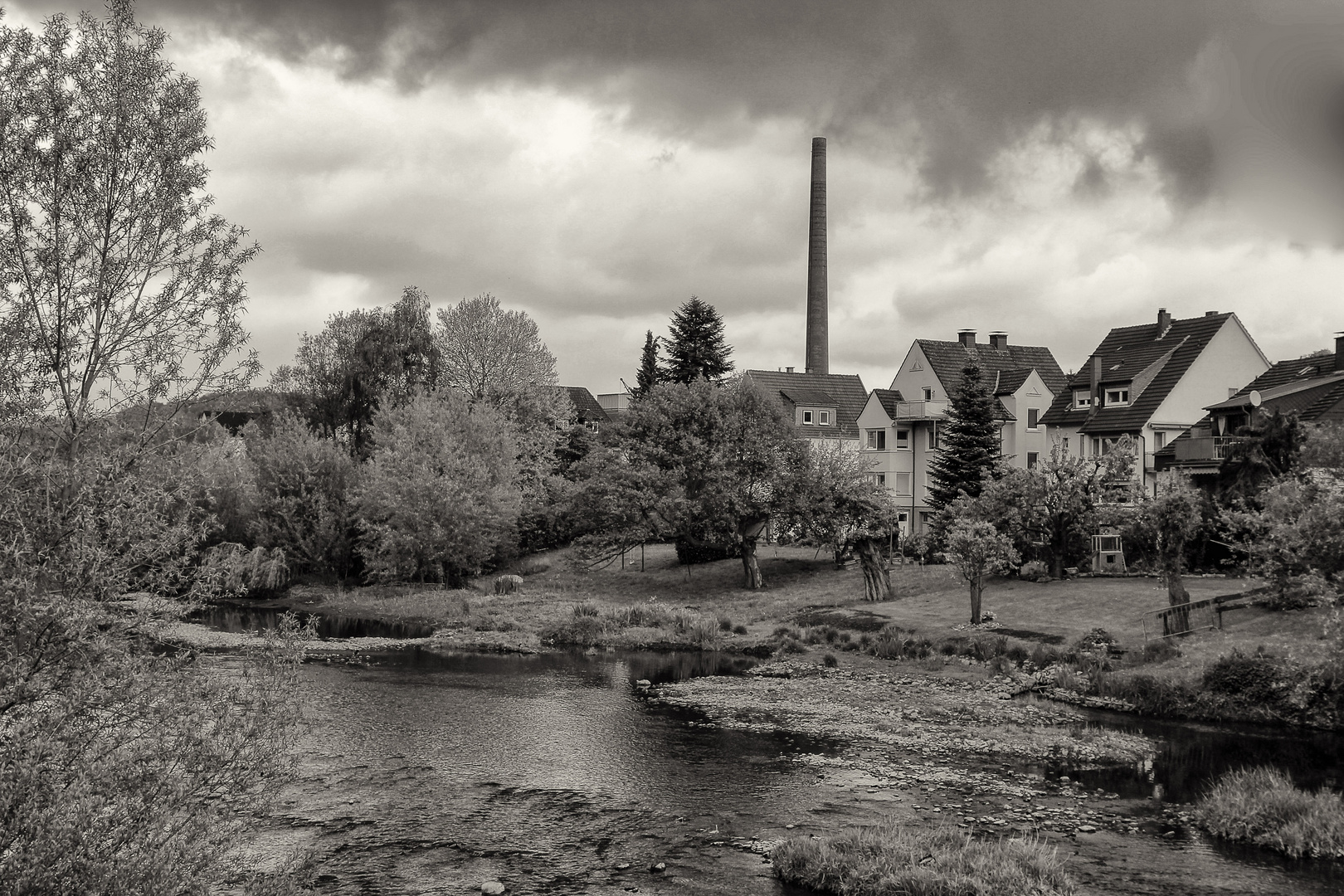 Die Ruhr in Schwarz Weiß