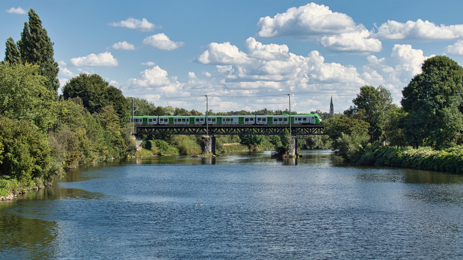 Die Ruhrbrücke bei Essen-Steele heute ...