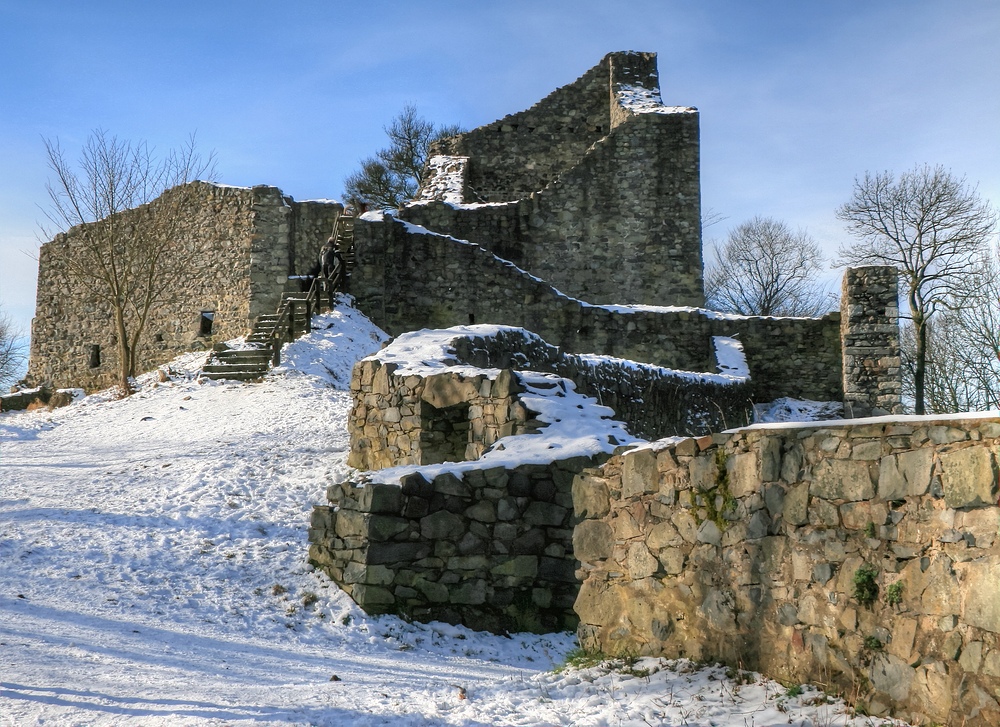 Die Ruine der Löwenburg im Siebengebirge...