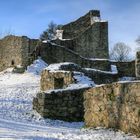 Die Ruine der Löwenburg im Siebengebirge...