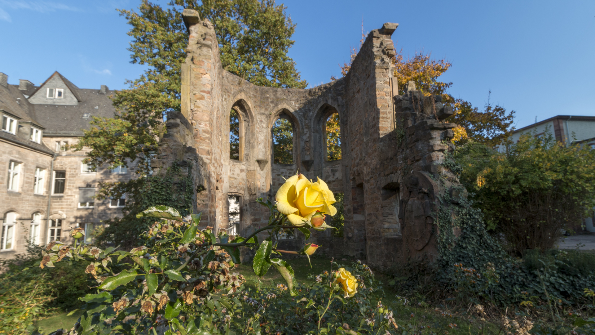 die Ruine des St.-Elisabeth-Hospitals in Marburg