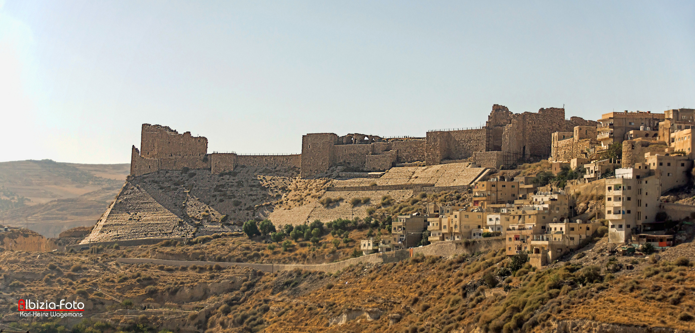 Die Ruinen der Festung Kerak (Karak) in Jordanien