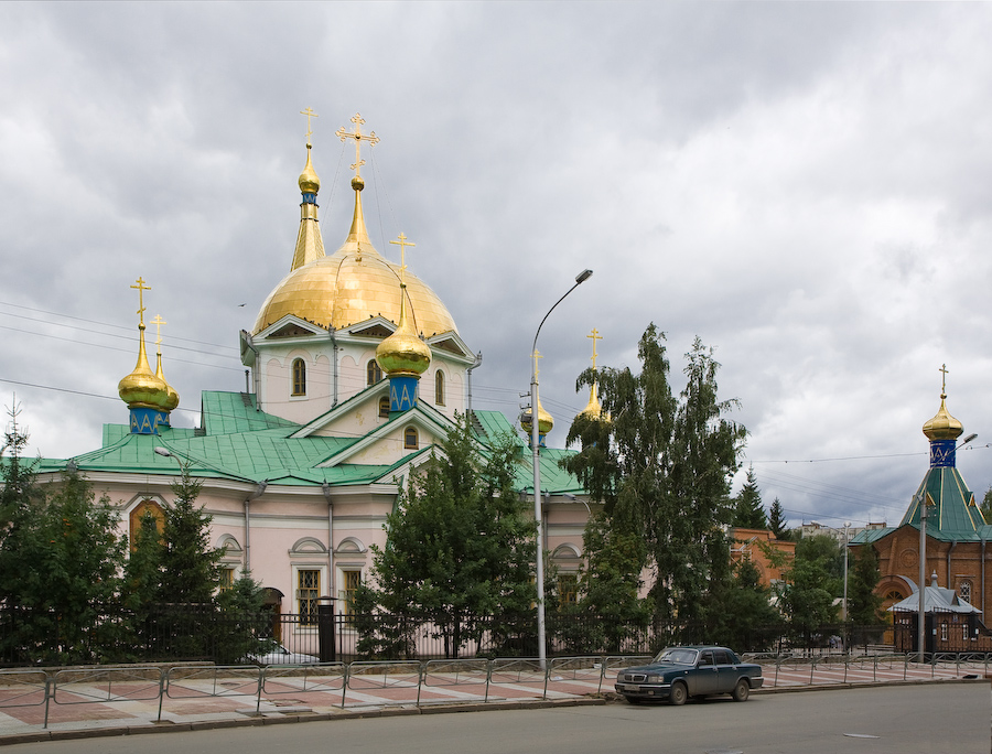 Die russisch-orthodoxe Kathedrale in Nowosibirsk