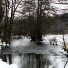 Die Saale noch im Winterschlaf