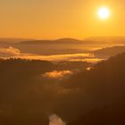 Die Saar am frühen Morgen bei Sonnenaufgang