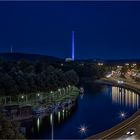 Die Saar bei Saarbrücken in der Nacht