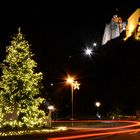 Die Saarburg im Weihnachtsglanz