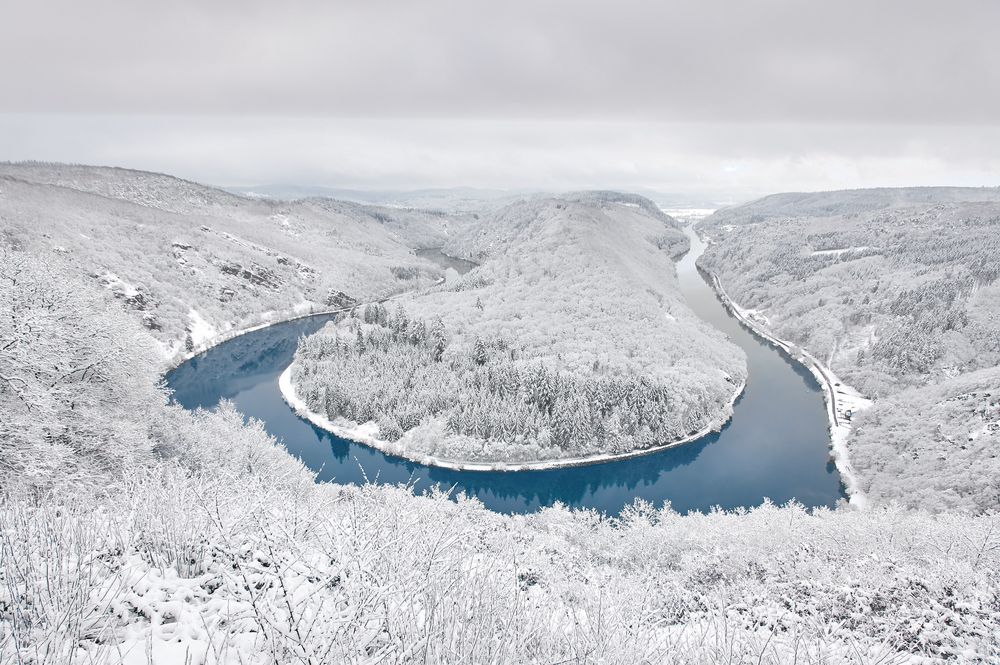 Die Saarschleife im Winter