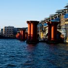 Die Säulen der alten Blackfriars Railway Bridge