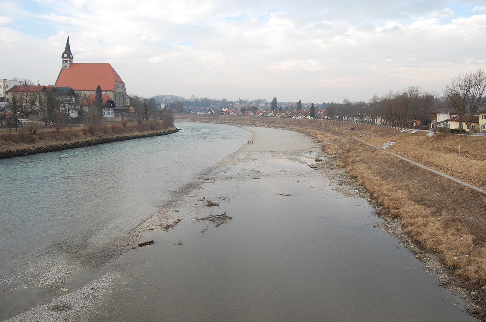 Die Salzach zwischen Laufen und Oberndorf