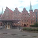Die Salzspeicher in Lübeck um 2010
