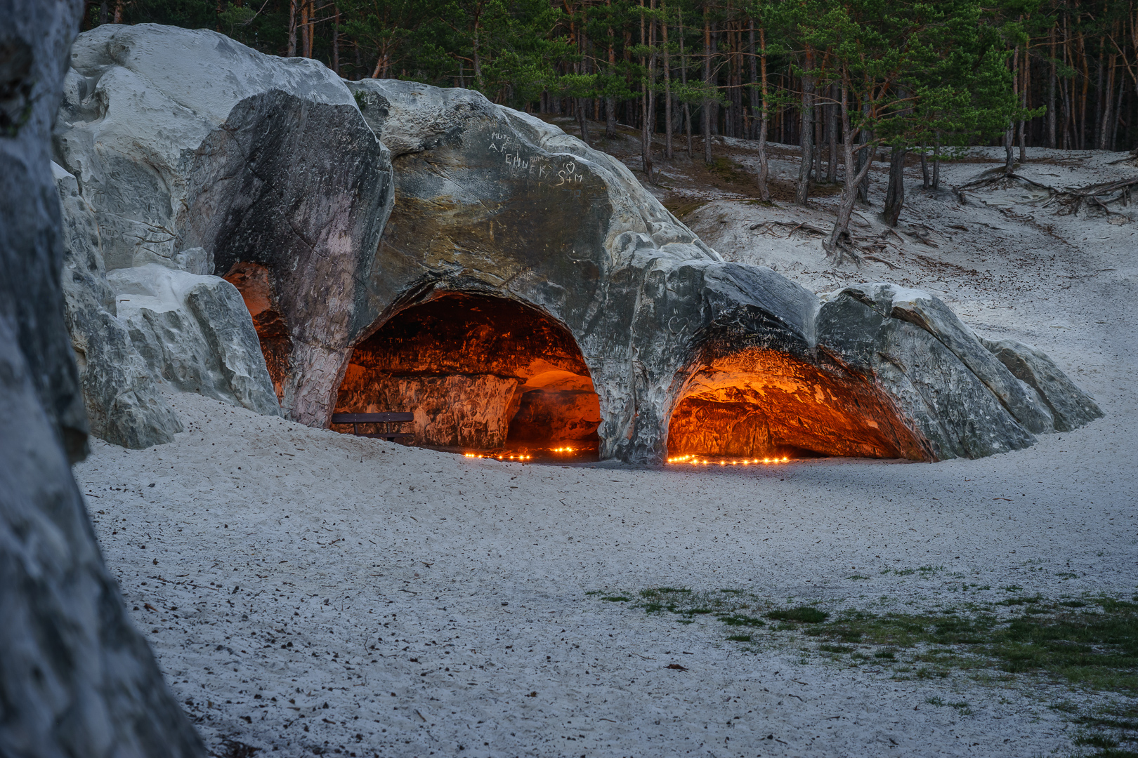 Die Sandsteinhöhlen unter der Festung Regenstein (1)