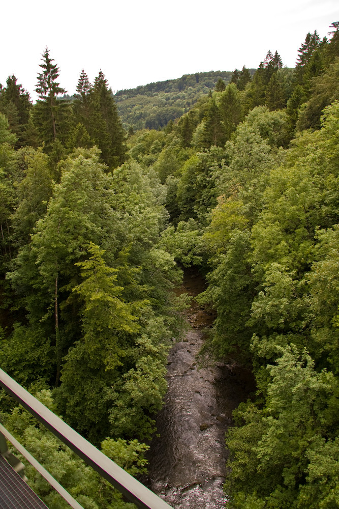 Die Sauschwänzlebahn überquert die Wutach