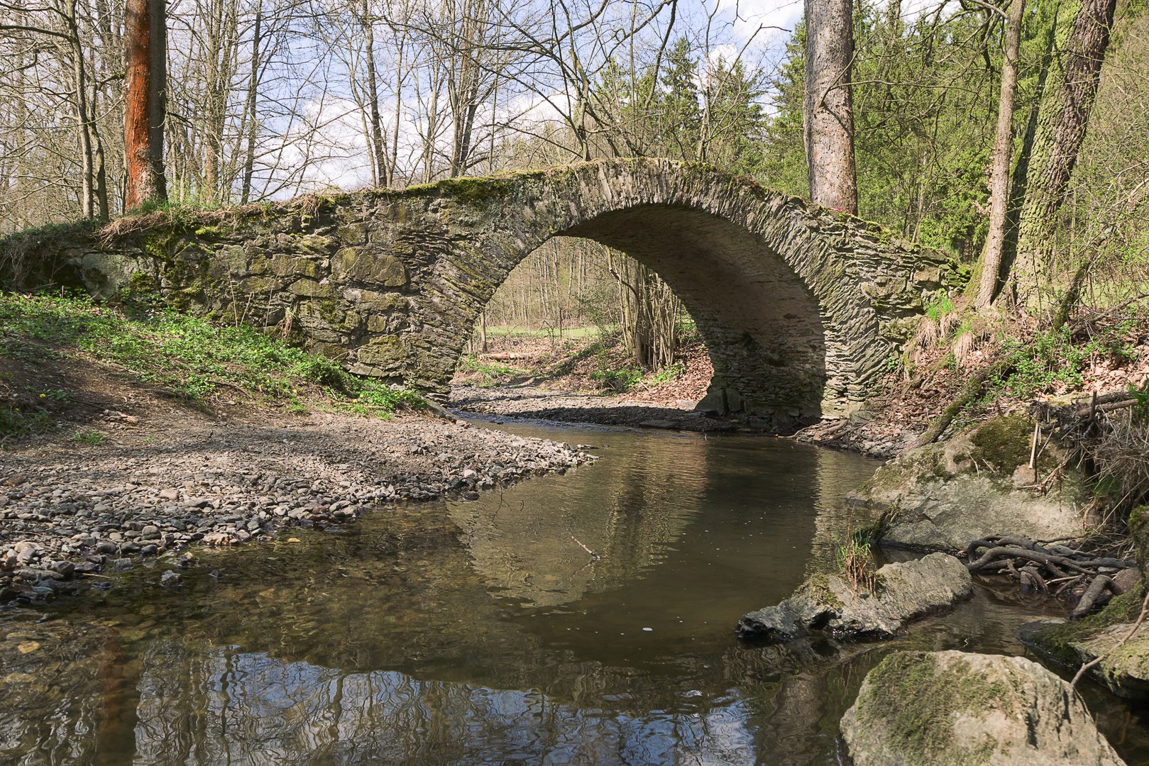 Die Schafbrücke über den Kemnitzbach