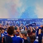 Die Schalke 04 Aufstiegsfeier an der Veltins Arena In Gelsenkirchen