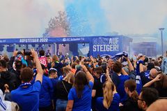 Die Schalke 04 Aufstiegsfeier an der Veltins Arena In Gelsenkirchen