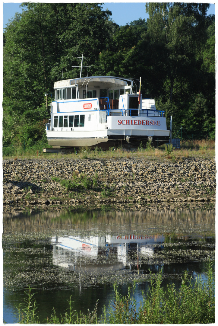 Die "Schiedersee"  trockengelegt