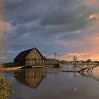 Die Schiffmühle bei Hochwasser 