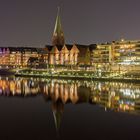 Die Schlachte und der Martinianleger an der Weser in Bremen