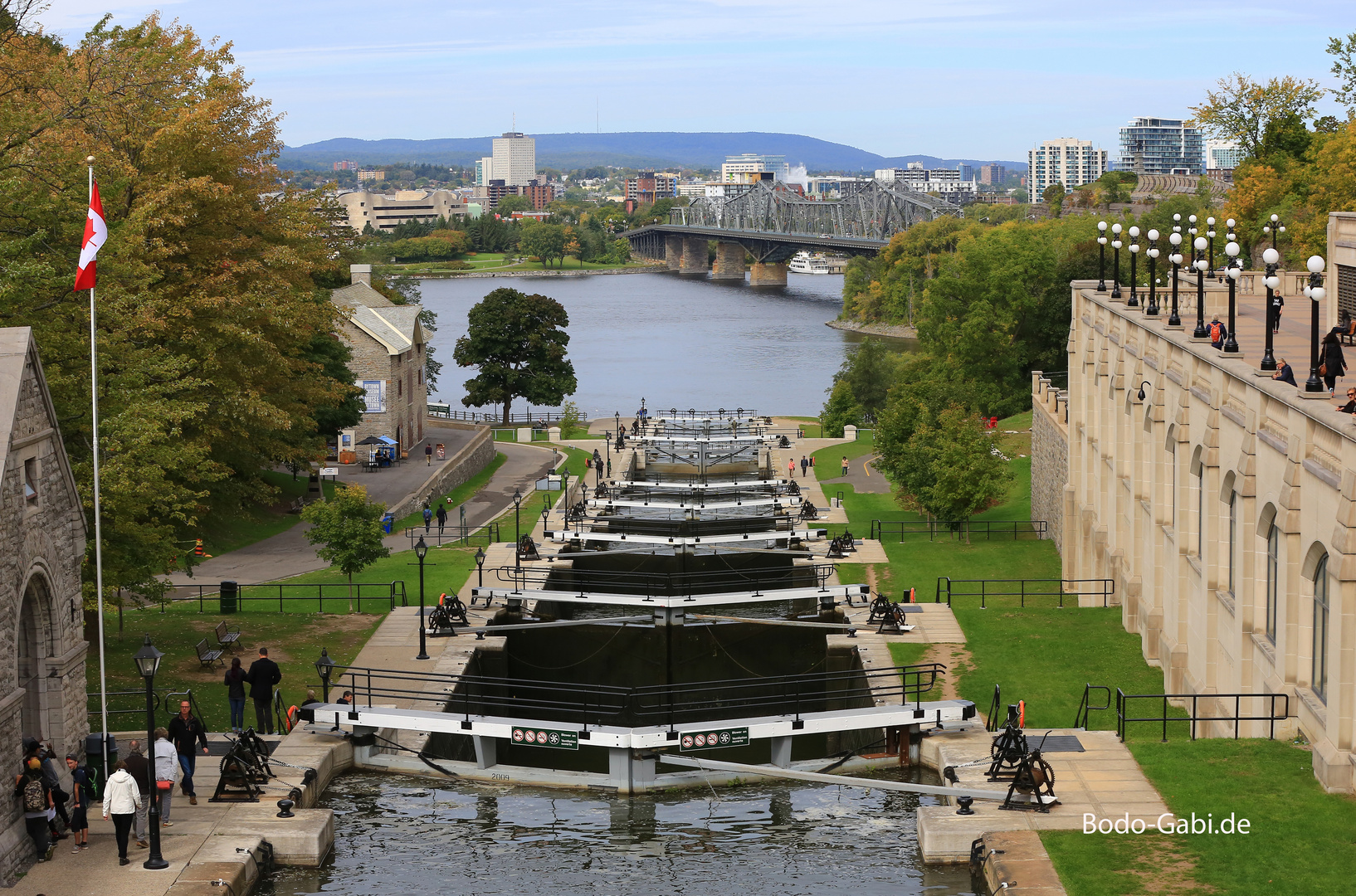 Die Schleusentreppe des Rideau Canals