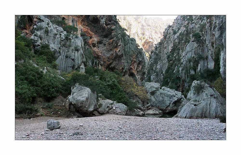 Die Schlucht Torrent de Pareis bei Sa Calobra