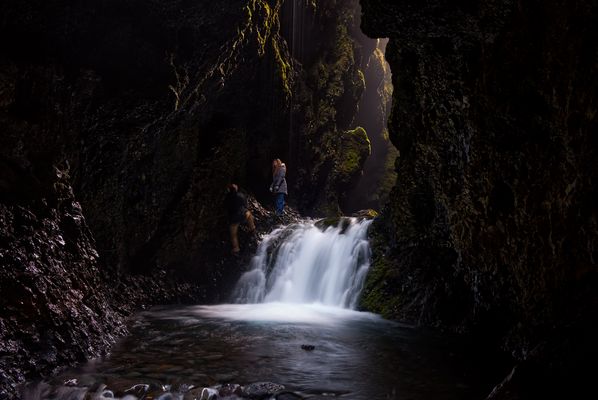 Die Schlüsselstelle in der Náthúsagil