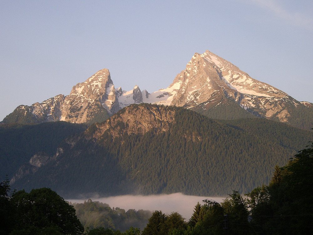 Die Schönau liegt noch im Nebel