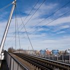 Die Schrägseilbrücke der Trambahn-Linie 23