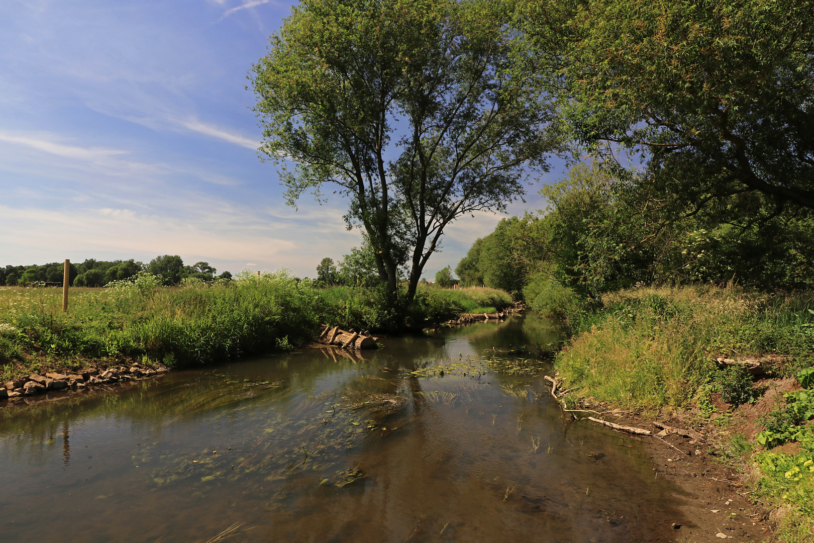 Die Schunter flussabwärts