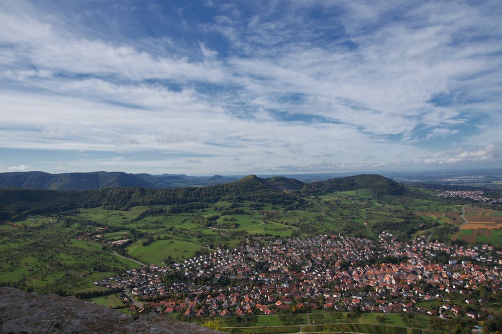 Die schwäbische Alb von der Burg Hohenneuffen