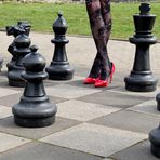 Die schwarze Dame trägt heute rote Schuhe (Schach 1)