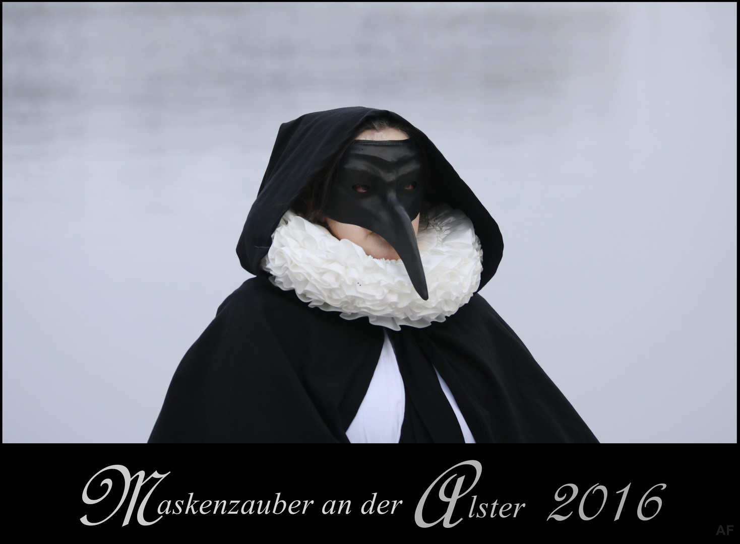 Die schwarze Maske an der Alster