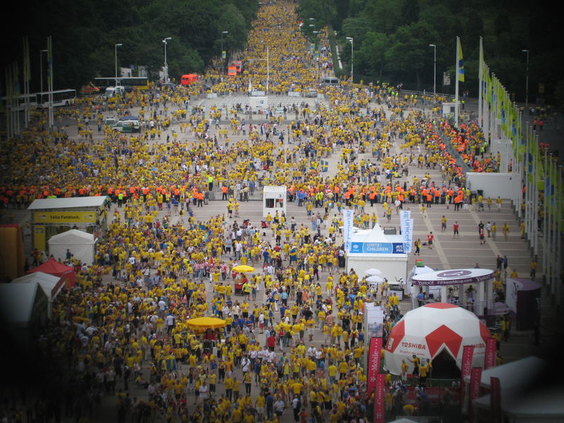 Die Schweden vor´m WM-Spiel in Berlin