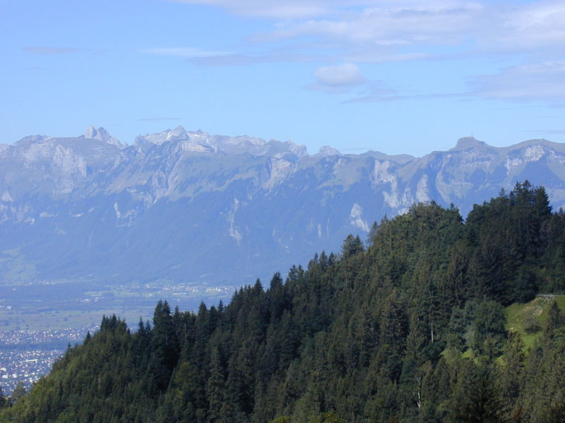 Die Schweizer Berge mit Säntis und Hoher Kasten