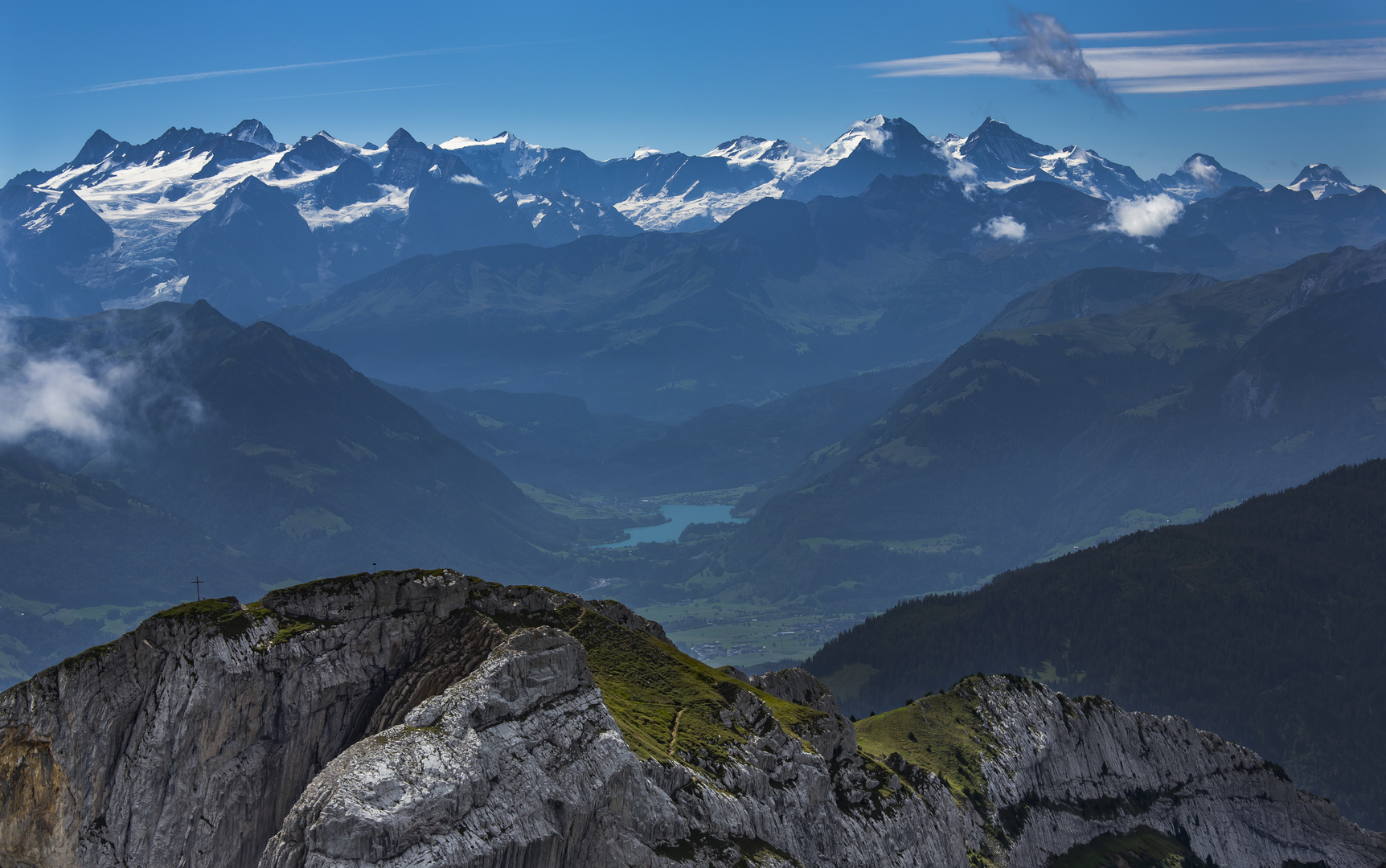 Die Schweizer Berge vom Pilatus aus gesehen